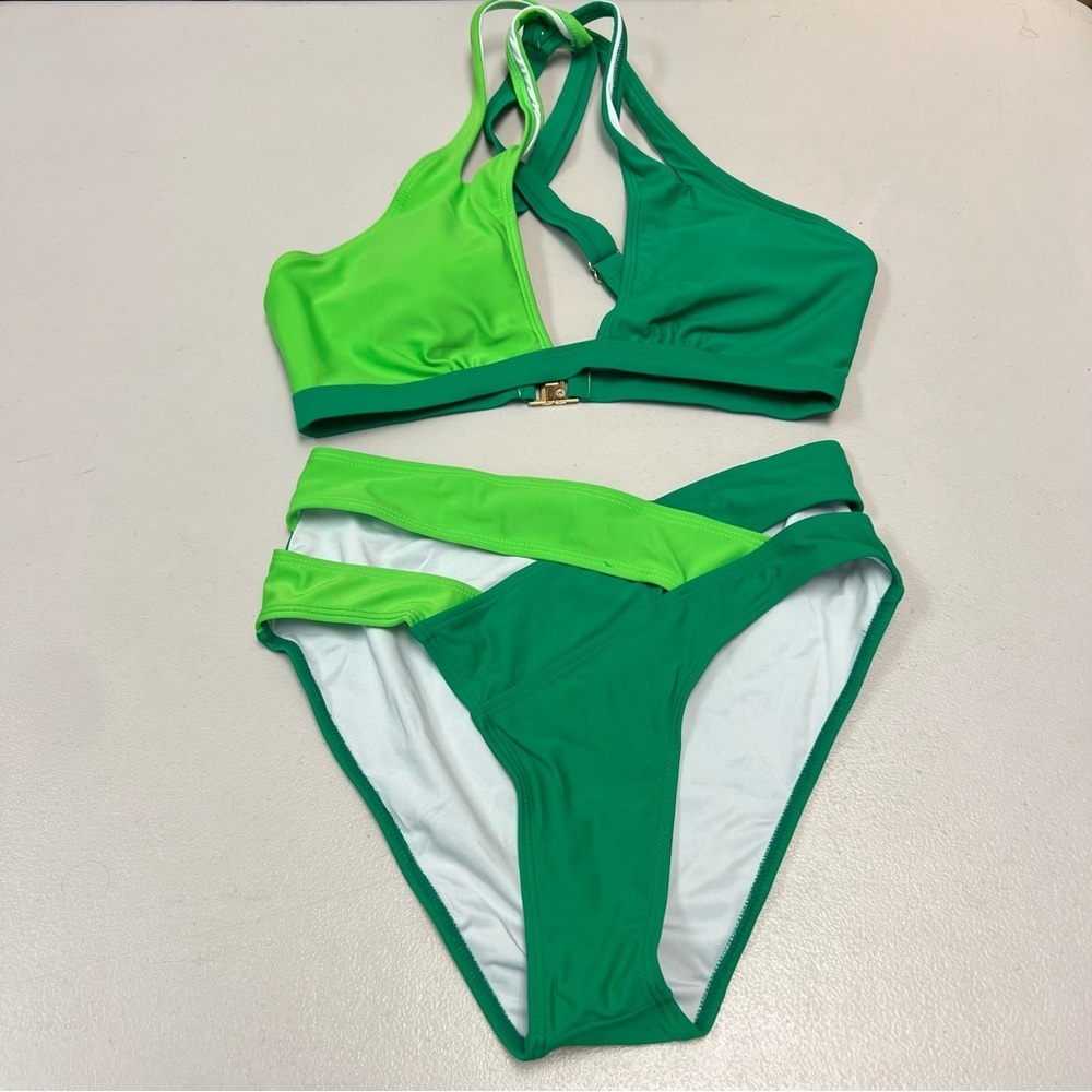 Hilinker Green Bikini Sets for Women Two Piece Swimsuit Size S